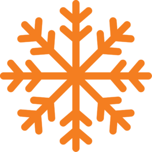 Orange snowflake